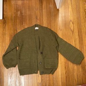 Oversized grandpa button cardigan universal thread